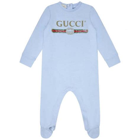 gucci bib blue|Gucci baby grow boy.